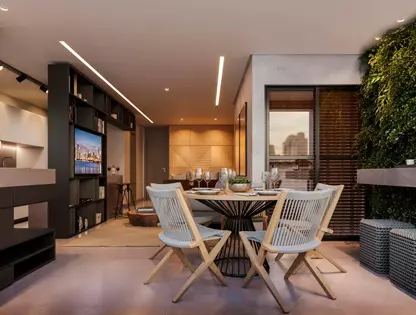 Living Ampliada Apto. 85m² Île Verte